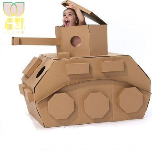 手工纸箱真人版可穿戴幼纸箱儿童玩具坦克模型纸箱汽车变形diy 坦克