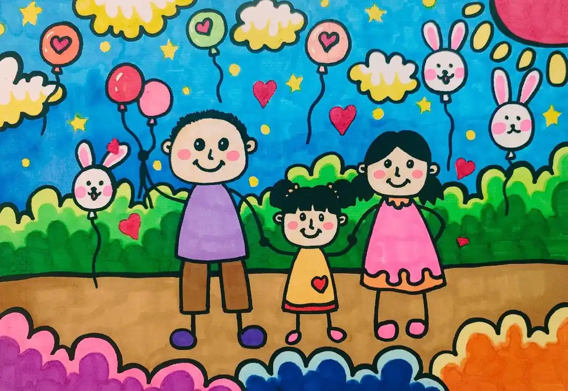 幼儿简笔画人物一家人简笔画人物简笔画