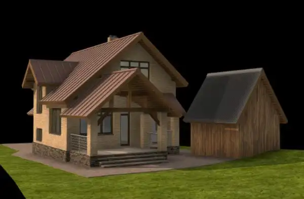 新农村房子建筑设计效果图3d模型