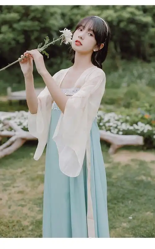 改良汉服女仙气珍珠流苏刺绣汉元素连衣裙中国风控价 30 - 17网