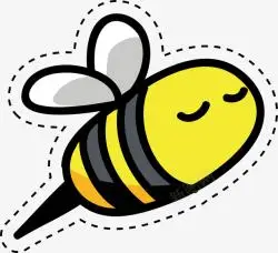 彩色蜜蜂可爱卡通蜜蜂矢量图高清图片