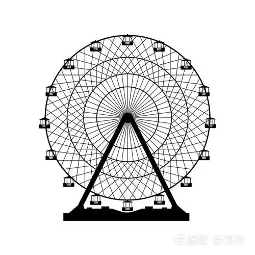 摩天轮. 嘉年华. 游乐场背景.插画-正版商用图片1nlixn-摄图新视界