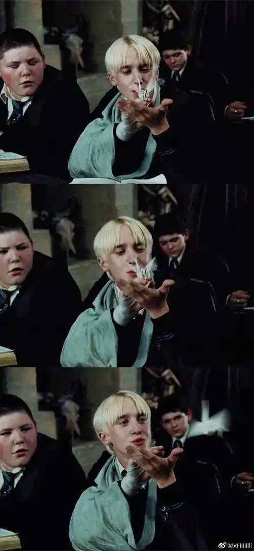 哈利波特超话#德拉科·马尔福#来接收德拉科的纸鹤吧自截自修|92二