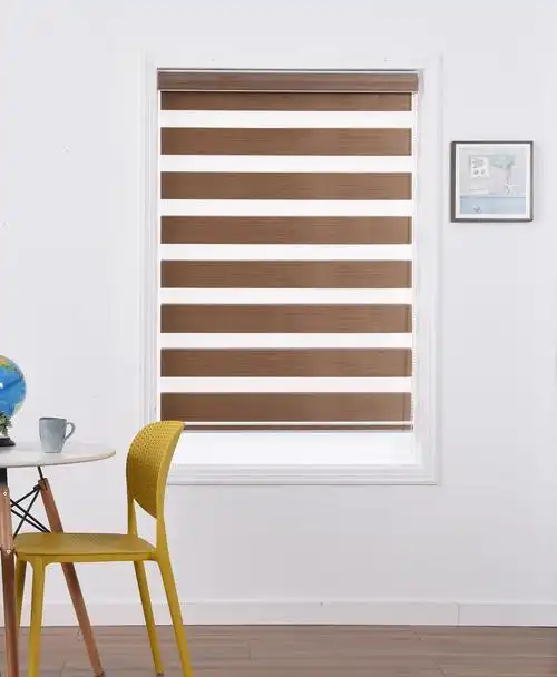 韩式柔纱帘仿亚麻卷帘双层遮光卫生间卧室阳台百叶窗帘定制