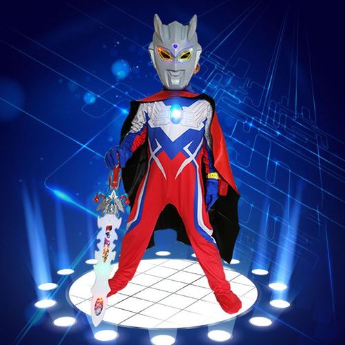 万圣节儿童服装奥特曼衣服幼儿园小男孩cos赛罗迪迦超人连体套装