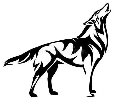 可爱吉祥物狼的简笔画 简笔画图片大全-普车都