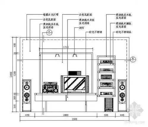 [分享]客厅平面图cad图块资料下载