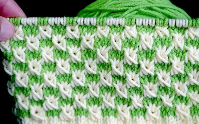 2色线毛衣针织设计,双色轻松编织款式图案【棒针编织137期】