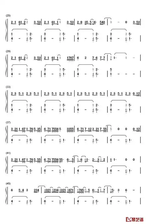 打上花火钢琴简谱-数字双手-daoko 米津玄师2