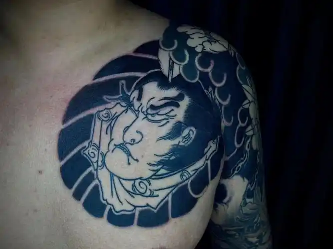 衔接半甲(未完成)#日式老传统  #东胜纹身  #老传统花臂