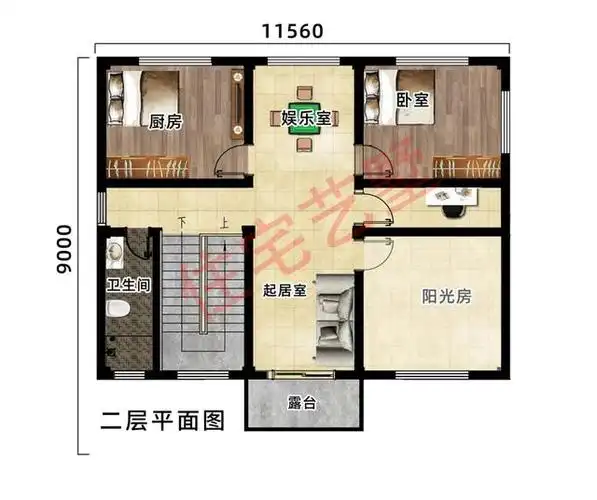 100平米中式风格别墅,外形简约古典雅致