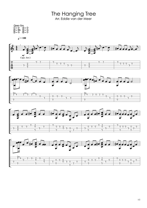 the hanging tree吉他谱1