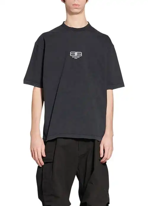 balenciaga bb paris标识男士中等剪裁t恤