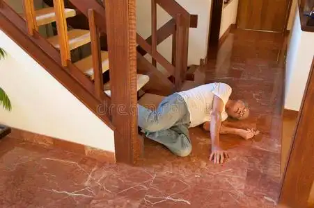 楼梯摔倒图片