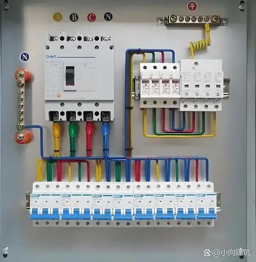 1,三级配电是指从变压器上下来的电要经过总配电箱,分配电箱和开关