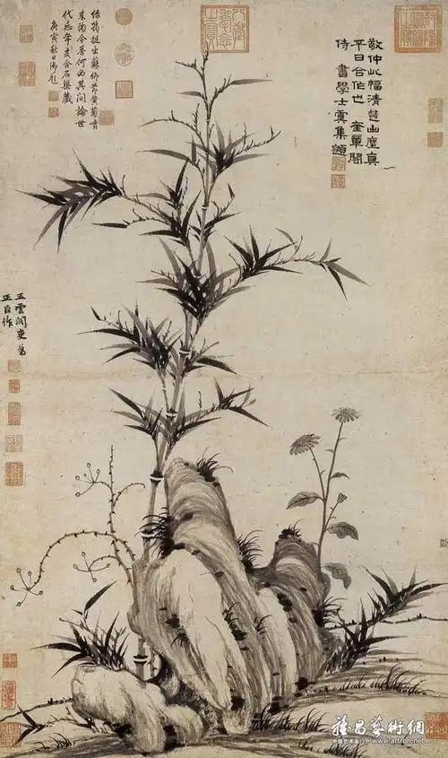 高古—郑思肖《墨兰图》_《霍春阳花鸟画教学》_霍春阳作品展_霍春阳