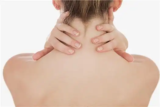 女人,按摩,颈部