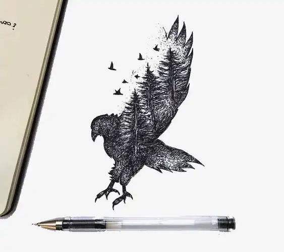 创意素描铅笔画艺术免抠素材免费下载_觅元素51yuansu.com