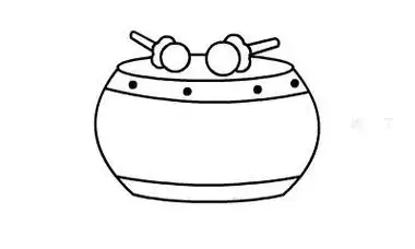 铜鼓漫画简笔画