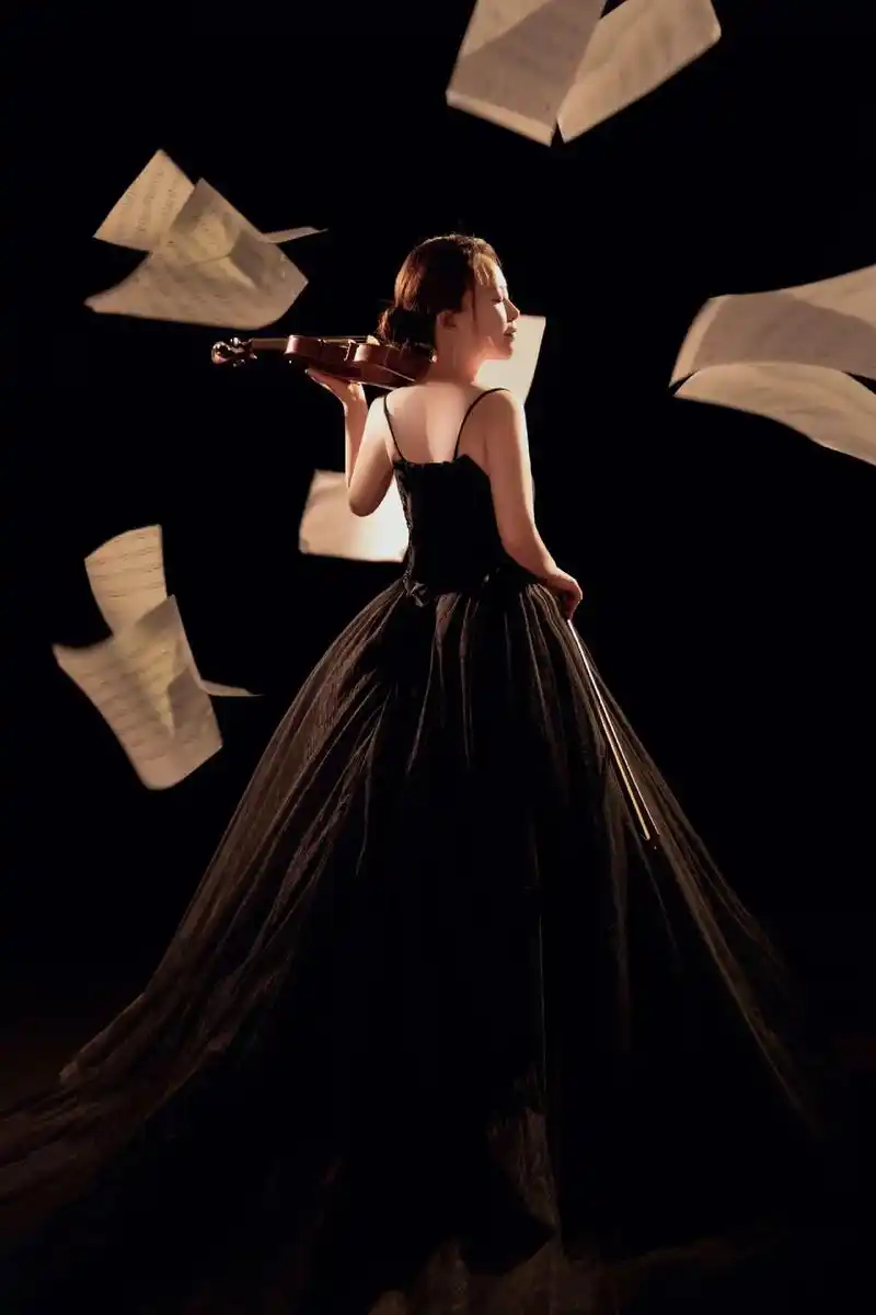 91|dg|定格印象摄影 小提琴写真|95黑色晚礼经典#小提 - 抖音