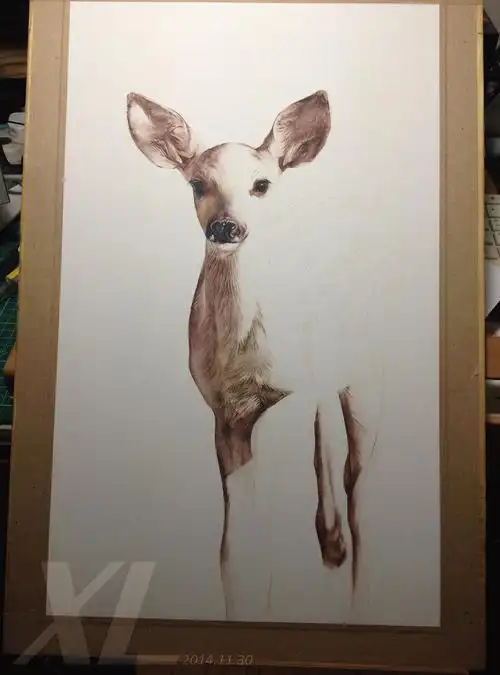 彩铅插画-《小鹿》-xl|纯艺术|绘画|祥雷 - 原创作品 - 站酷 (zcool)