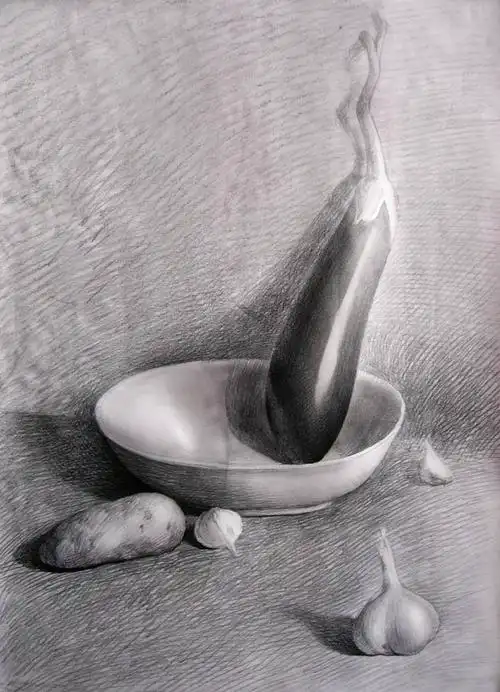 求简单的素描静物