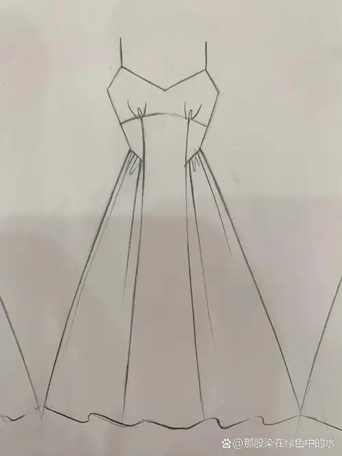 服装设计 | 一组法式吊带裙手绘款式图7315