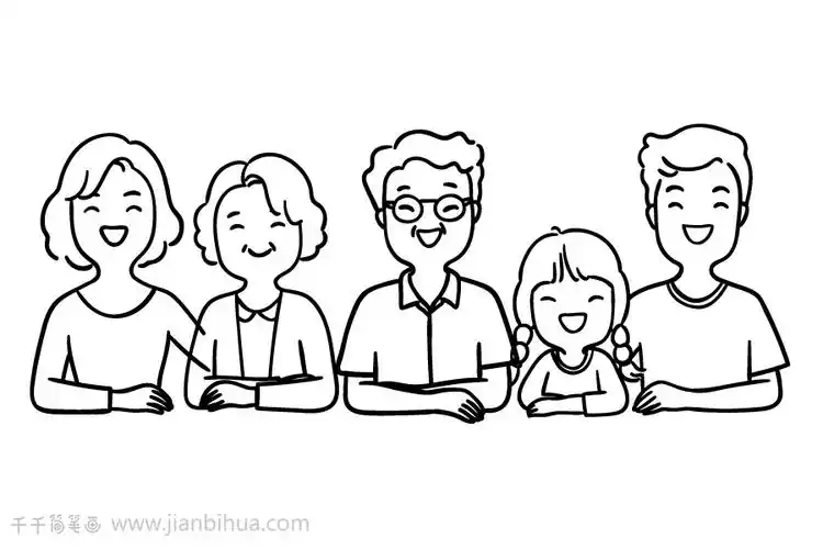 家人简笔画步骤图