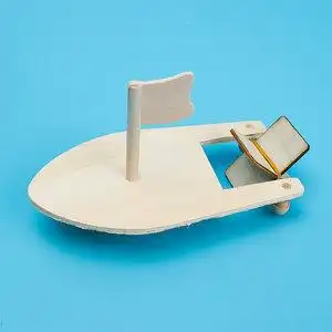 木质帆小学科技幼儿园船制作手工轮船模型儿童j涂色