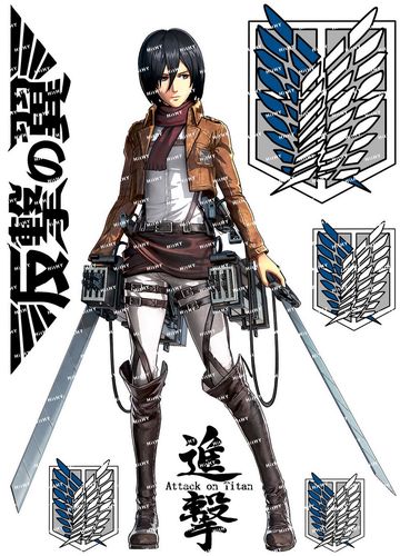 中号f0329-11进击的巨人卡通动漫笔记本电脑旅行拉杆箱防水贴纸