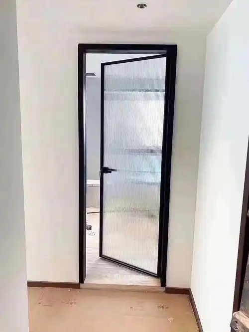 全新定制16极窄钛镁合金长虹玻璃门卫生间