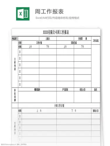 关键词:周工作报表 表格 表格模板 表格设计 图表 工作报表 汇总报告