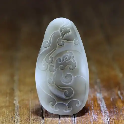 新疆和田玉白玉籽料羊脂玉精品吊坠苏工大师无相观音西枫玉雕