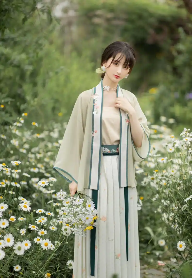 讲真,看来看去,还是觉得"绿色系"汉服更美,温柔淡雅还日常