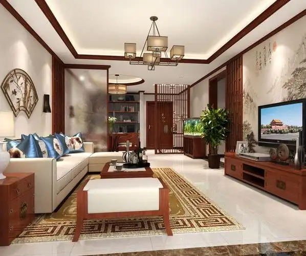 中式风格二居室客厅沙发装修效果图大全#836870076