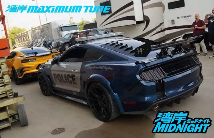 湾岸车贴变形金刚5美国警车野马路障全车反光贴纸车身装饰拉花贴