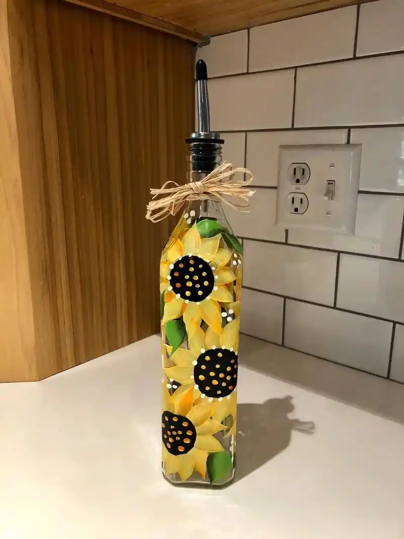 玻璃瓶改造变废为宝旁人玻璃画.#手工diy #废旧瓶子做花瓶 - 抖音