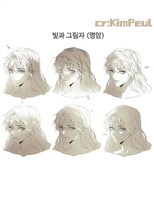 不同角度的光影画法素材参考  #绘画参考##打光