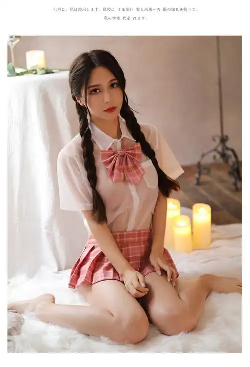 性感情趣学生装制服透明衬衫蝴蝶结格子百褶裙套装丽丽荷情趣内衣