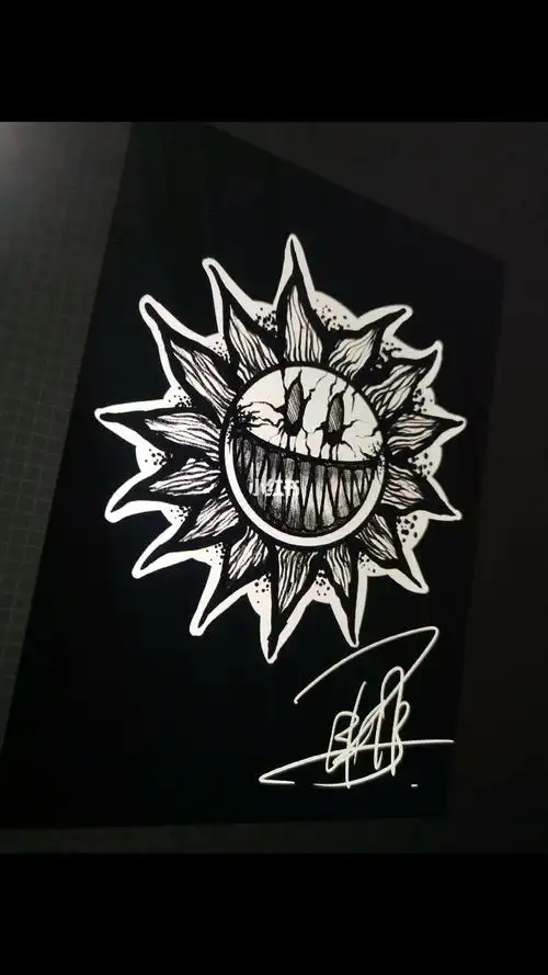 暗黑笑脸纹身设计长春纹身