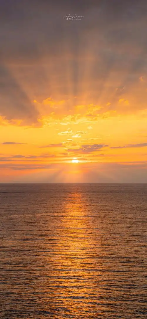 落日沉溺于橘色的海 晚风沦陷于赤诚的爱 摄影__财经头条