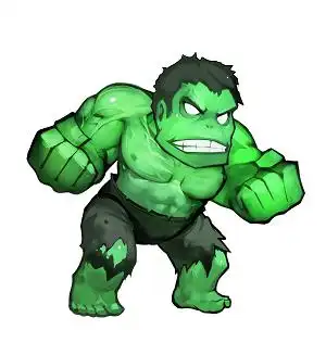 q版简笔画绿巨人