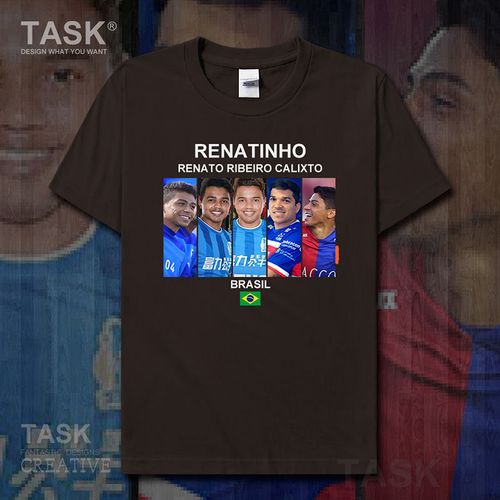 task卡利斯托纯棉t恤男短袖renatinho广州足球富力球衣打底衫夏20