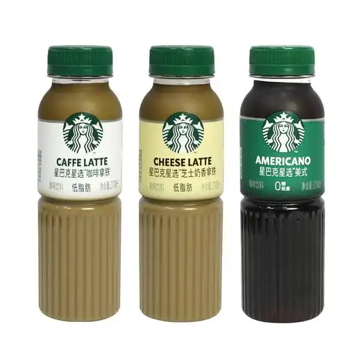 星巴克星选咖啡拿铁270ml美式芝士奶香低脂即饮黑咖啡饮料6瓶装
