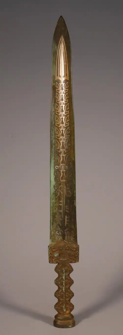 战国错金铭文青铜剑