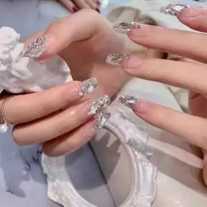 美甲饰品钻锆石合金钻金属皓石异型钻指甲贴片超闪亮奢华白钻1人付款