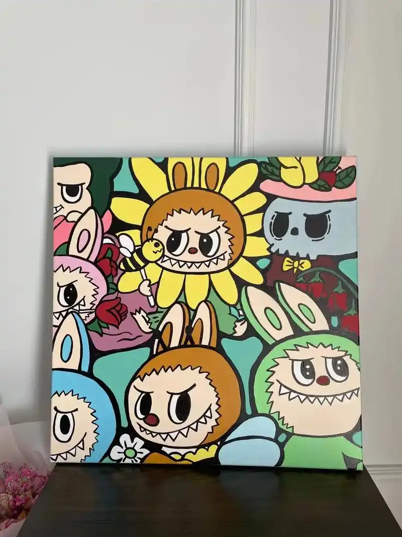 小家伙很受爱戴呀 #手绘 #丙烯画 #拉布布 - 抖音