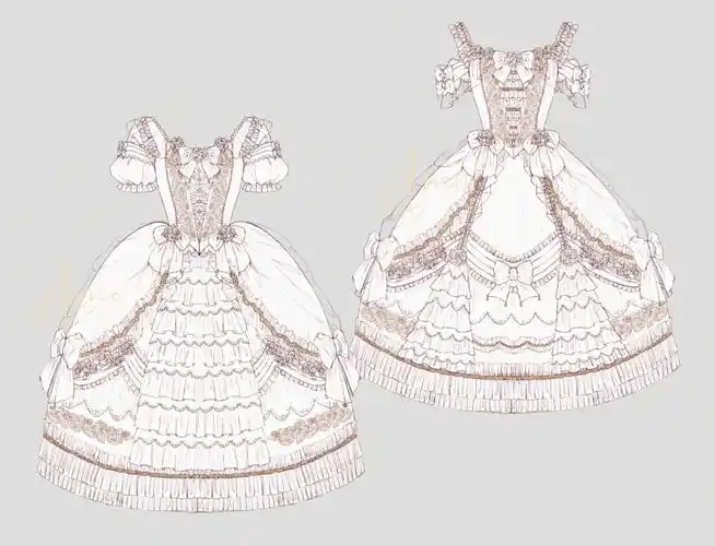 一组流产的lolita设计稿