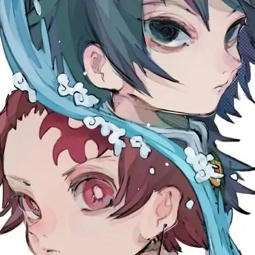 鬼灭之刃头像:自带不同属性的众人,也能在画师笔下变得萌点满满