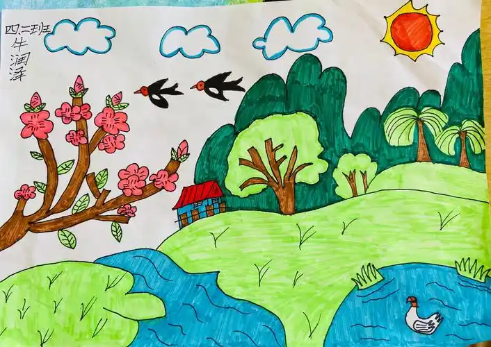 "我们眼中的春天"二七区佛岗小学美术作品展
